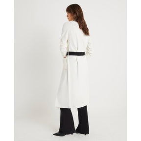 Cream Knitted Belted Maxi Cardigan