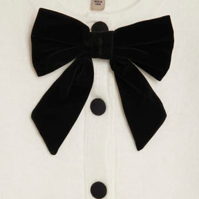 Cream Knitted Bow Front Cardigan