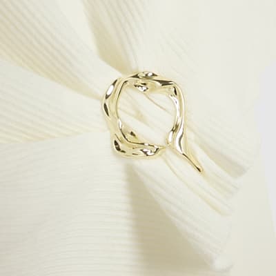 Cream Knitted Cape Jumper