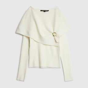 Cream Knitted Cape Jumper