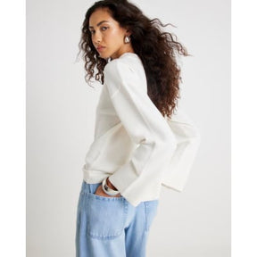 Cream Knitted Crew Neck Jumper