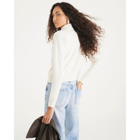 Cream Knitted Scarf Neck Cardigan