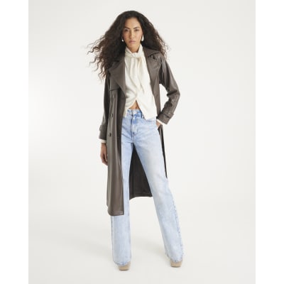 Cream Knitted Scarf Neck Cardigan