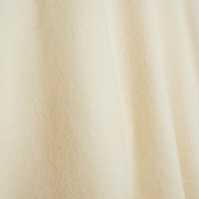 Cream Knitted Turn Back Cuff Top