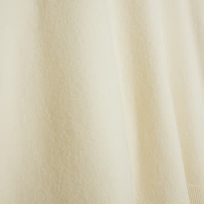 Cream Knitted Turn Back Cuff Top