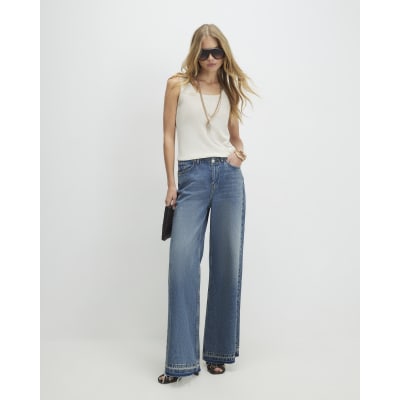 Cream Linen Blend Knitted Vest Top