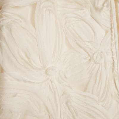 Cream Long Sleeve 3D Floral Jacket