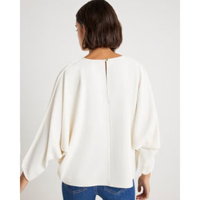 Cream Long Sleeve Batwing T-shirt