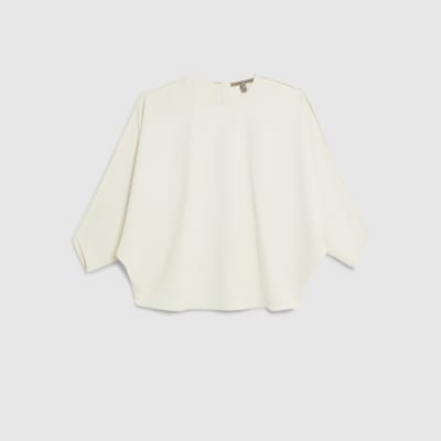 Cream Long Sleeve Batwing T-shirt