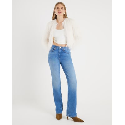 Cream Long Sleeve Fringed Cardigan