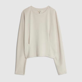 Cream Premium Long Sleeve Batwing Sweatshirt