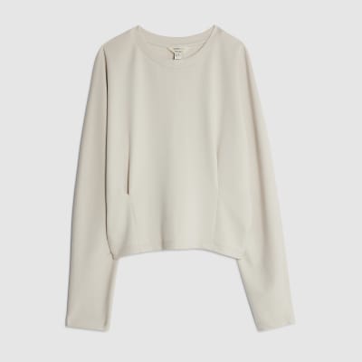 Cream Premium Long Sleeve Batwing Sweatshirt