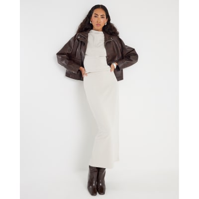 Cream Premium Maxi Skirt