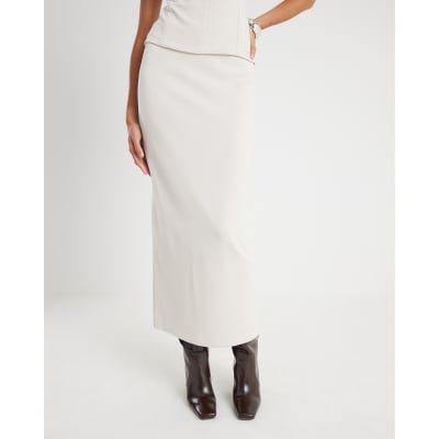 Cream Premium Maxi Skirt