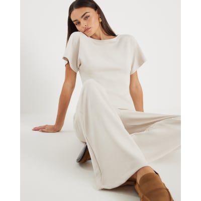 Cream Premium Short Sleeve Kimono Top