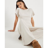 Cream Premium Short Sleeve Kimono Top