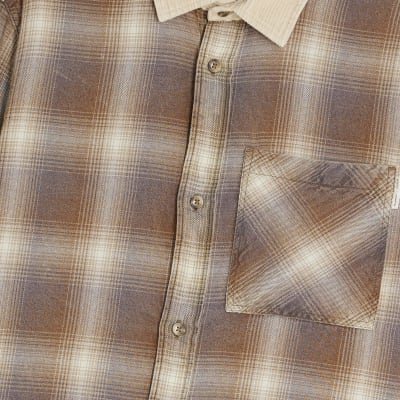 Cream Regular Fit Check Ame Saint Shirt