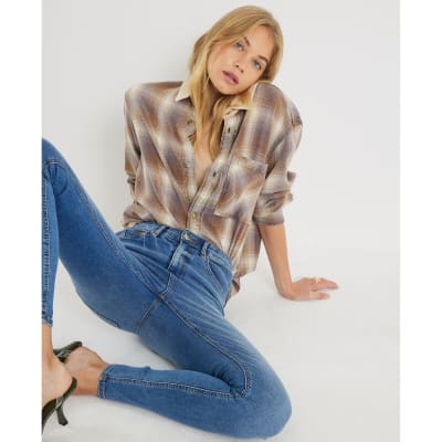 Cream Regular Fit Check Ame Saint Shirt