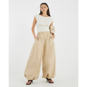 Cream Ruched T-Shirt