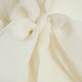 Cream Sheer Pussybow Neck Tie Blouse