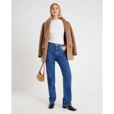 Cream Short Sleeve High Neck Drape Top