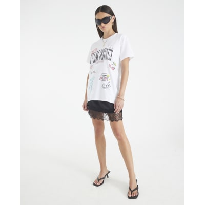 Cream Short Sleeve Palm Springs Print T-shirt