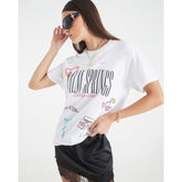 Cream Short Sleeve Palm Springs Print T-shirt
