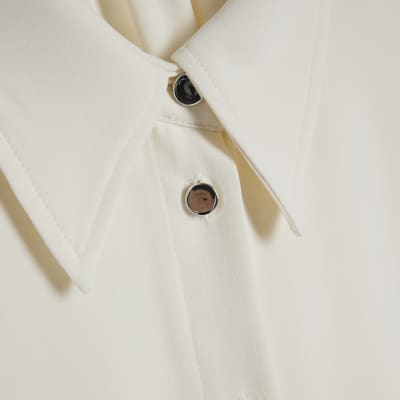 Cream Short Sleeve Relaxed Shirt