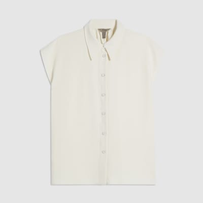 Cream Short Sleeve Relaxed Shirt