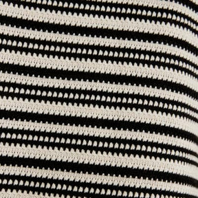 Cream Short Sleeve Stripe Polo Shirt