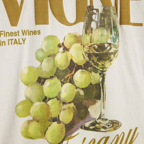 Cream Short Sleeve Vigne Grapes T-shirt