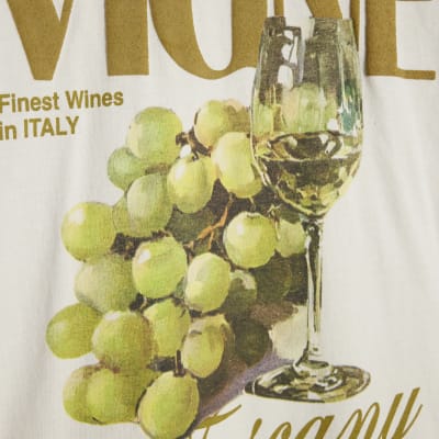 Cream Short Sleeve Vigne Grapes T-shirt