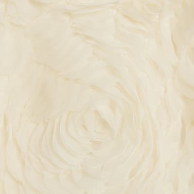 Cream Sleeveless 3D Rose Floral Mini Dress