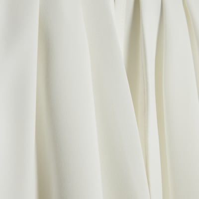Cream Sleeveless Halter Neck Blouse