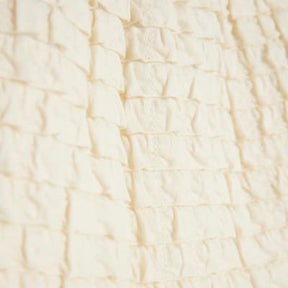 Cream Sleeveless Textured Halter Neck Top