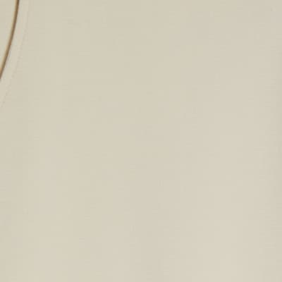 Cream Stretch Wide Leg Trousers