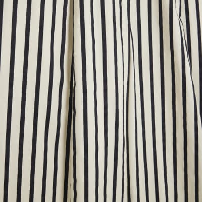 Cream Stripe Wide Leg Trousers