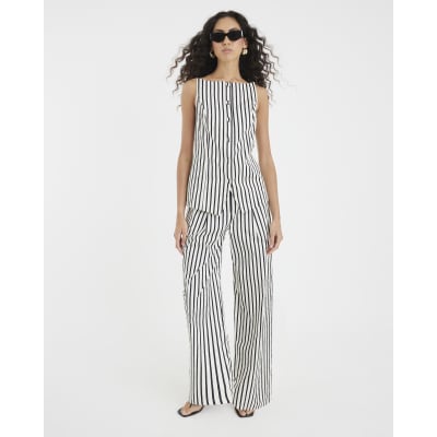Cream Striped Waistcoat