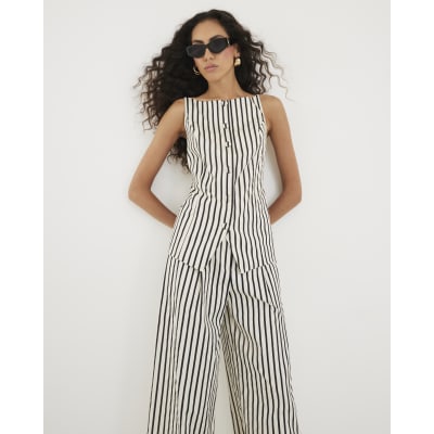 Cream Striped Waistcoat
