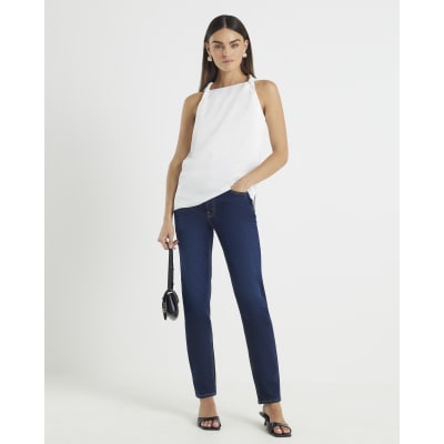 Cream Twist Strap Tank Top