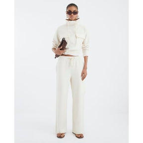 Cream Utility Wide Leg Joggers