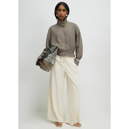 Cream Wide Leg Smart Joggers