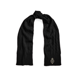 Crest Cable-Knit Scarf