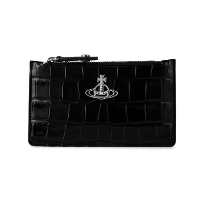 Crocodile Leather Slim Long Card Holder