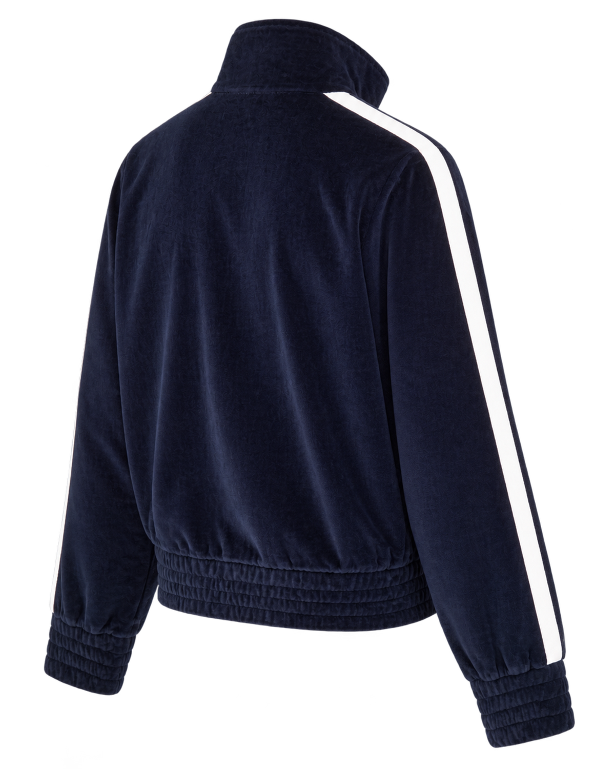 Crown Tennis Elio Velour Track Jacket - Navy/Ecru