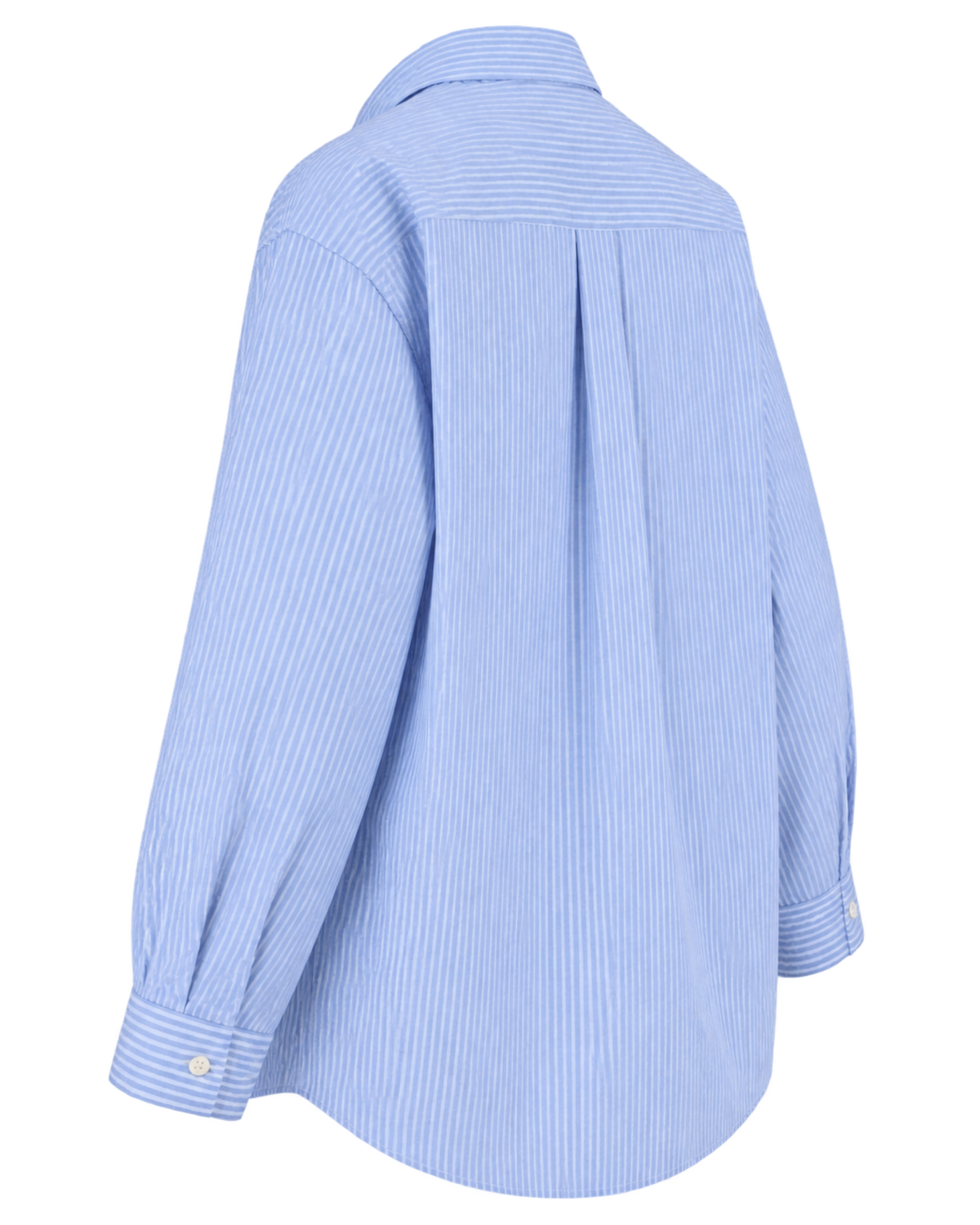 Crown Tennis Oversized Shirt - Light Blue Striped