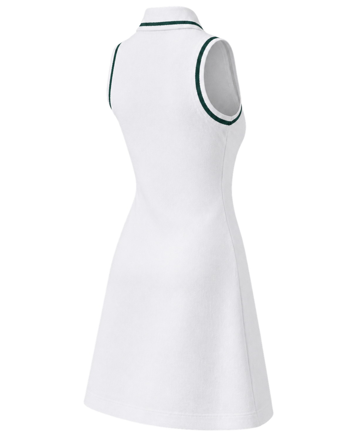 Crown Tennis Pique Polo Dress - White/Forest