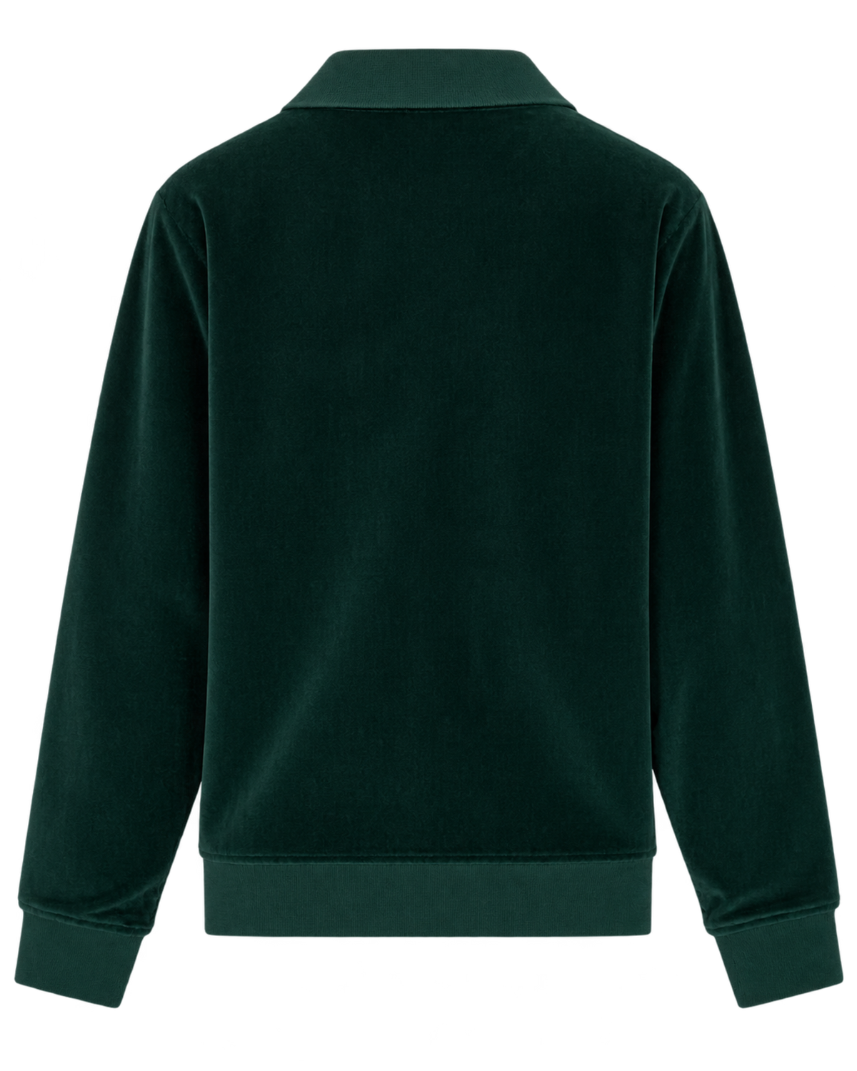 Crown Tennis Velour Polo - Forest/Ecru