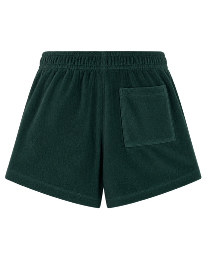 Crown Tennis Velour Short - Forest/Ecru