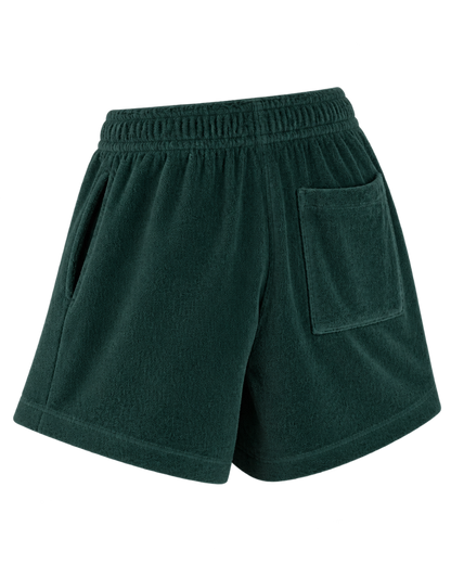 Crown Tennis Velour Short - Forest/Ecru